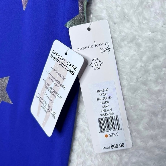 Nanette Lapore Play Compression Leggings Small Y2K Metallic starsm - Picture 4 of 13